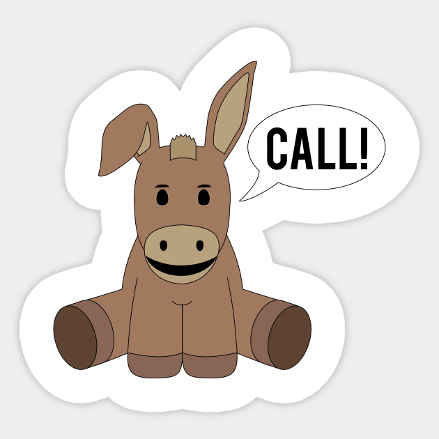 Donkey poker design Sticker by cypryanus